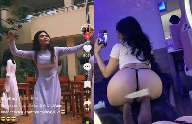 Bich Phuong мастурбирует с текущей водой, как потоки