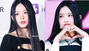 Джинсы Idol Group Hanni очень высокий
